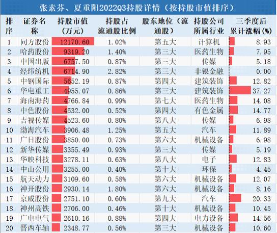 夏重阳持股最新动态，深度解析及前瞻性展望